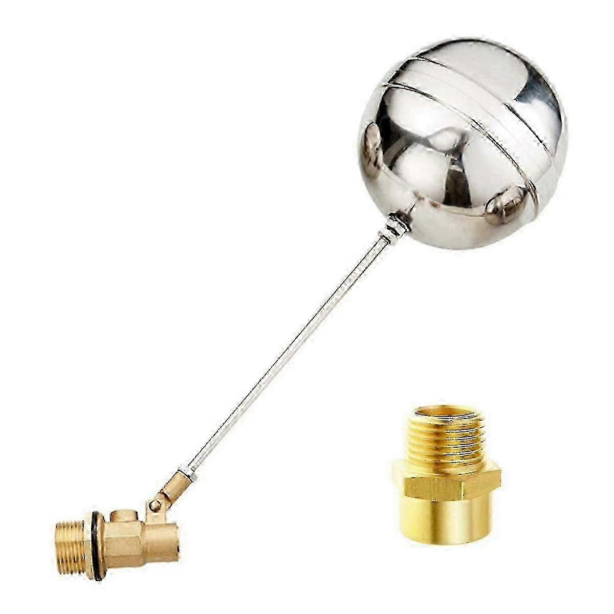 2026 3/4 Inch Threaded Float Valve and Brass Pipe Connector Floating Float Valve Water Tank Automatic Water Level Control
