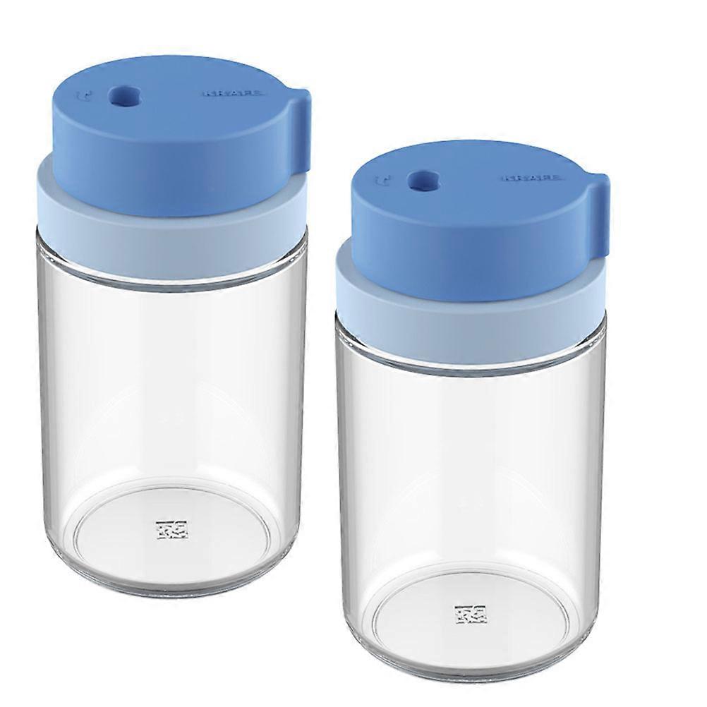 Blue Seasoning Container Practical Pepper Shakers for Kitchen Use 2Pcs