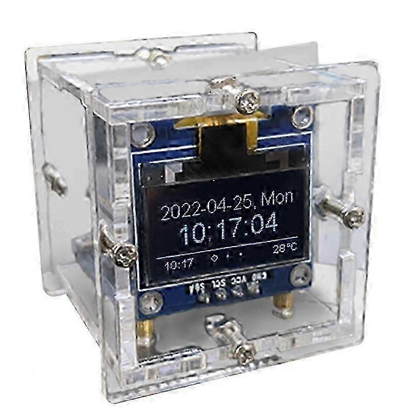 ESP8266 DIY Electronic Kit Mini Clock OLED Display with Shell DIY Soldering Project 25-26