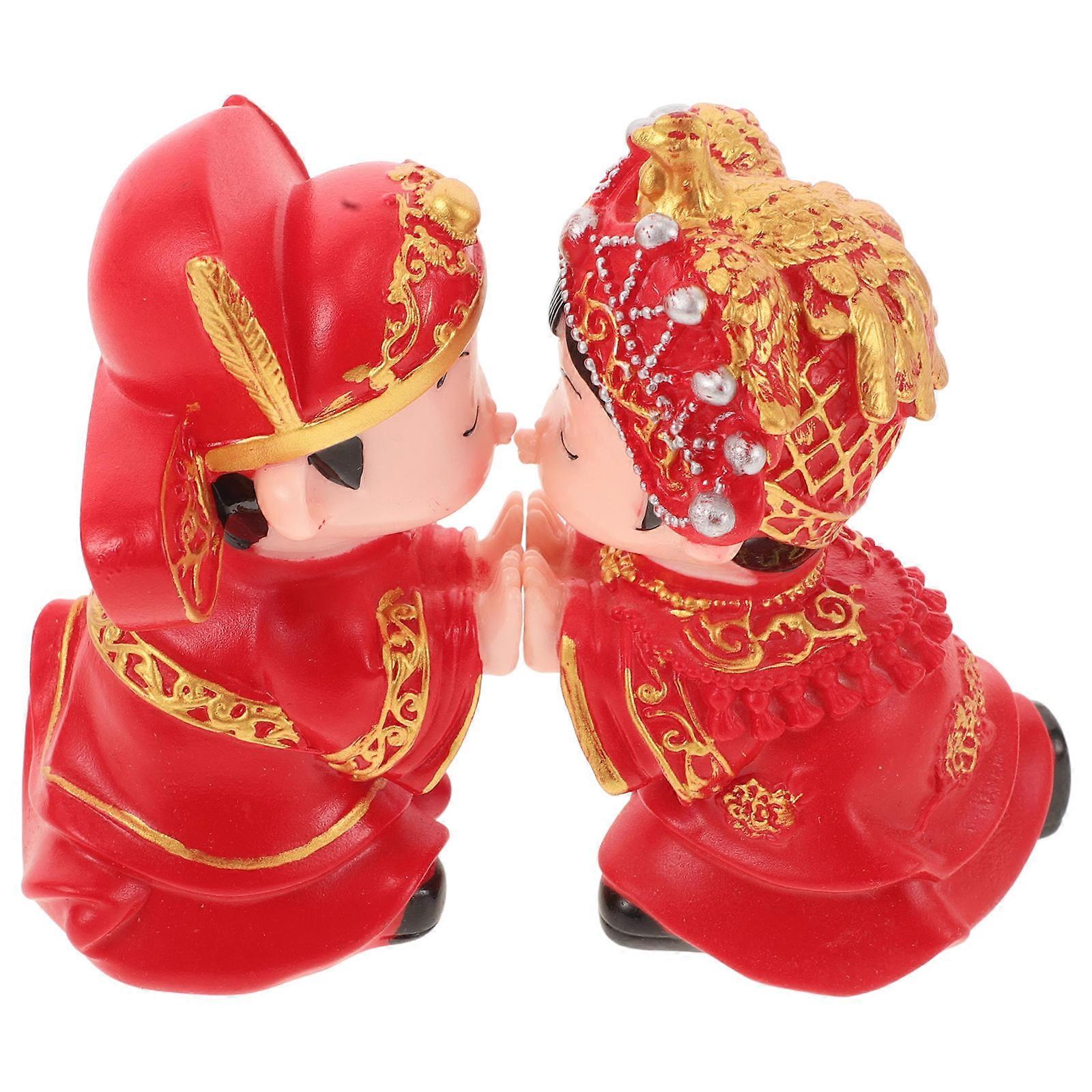 Tabletop Couples Doll Wedding Decor for Decoration Use 1Pair