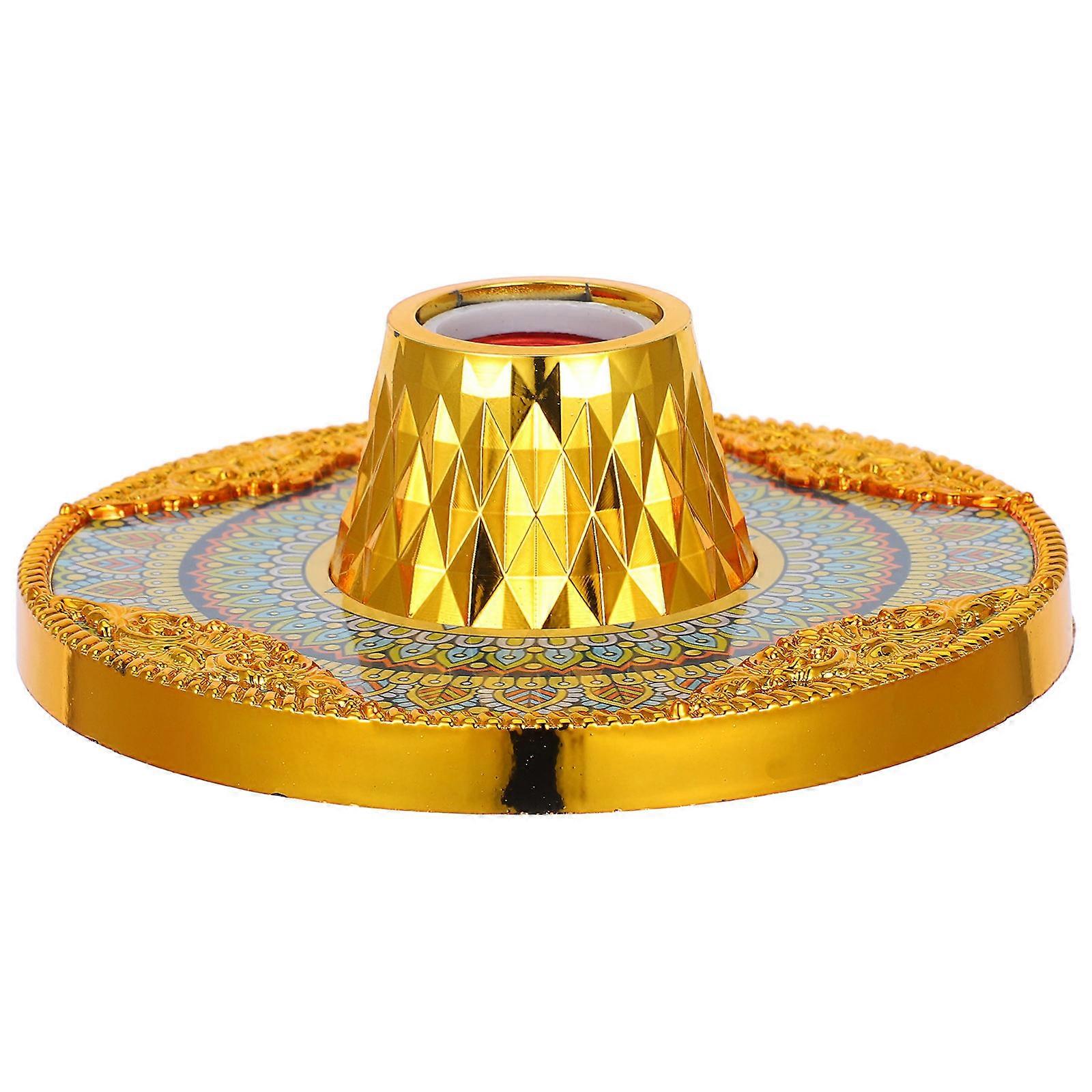 4Pcs E27 Light Base Ceiling Lamp Holder with Golden Floral Pattern