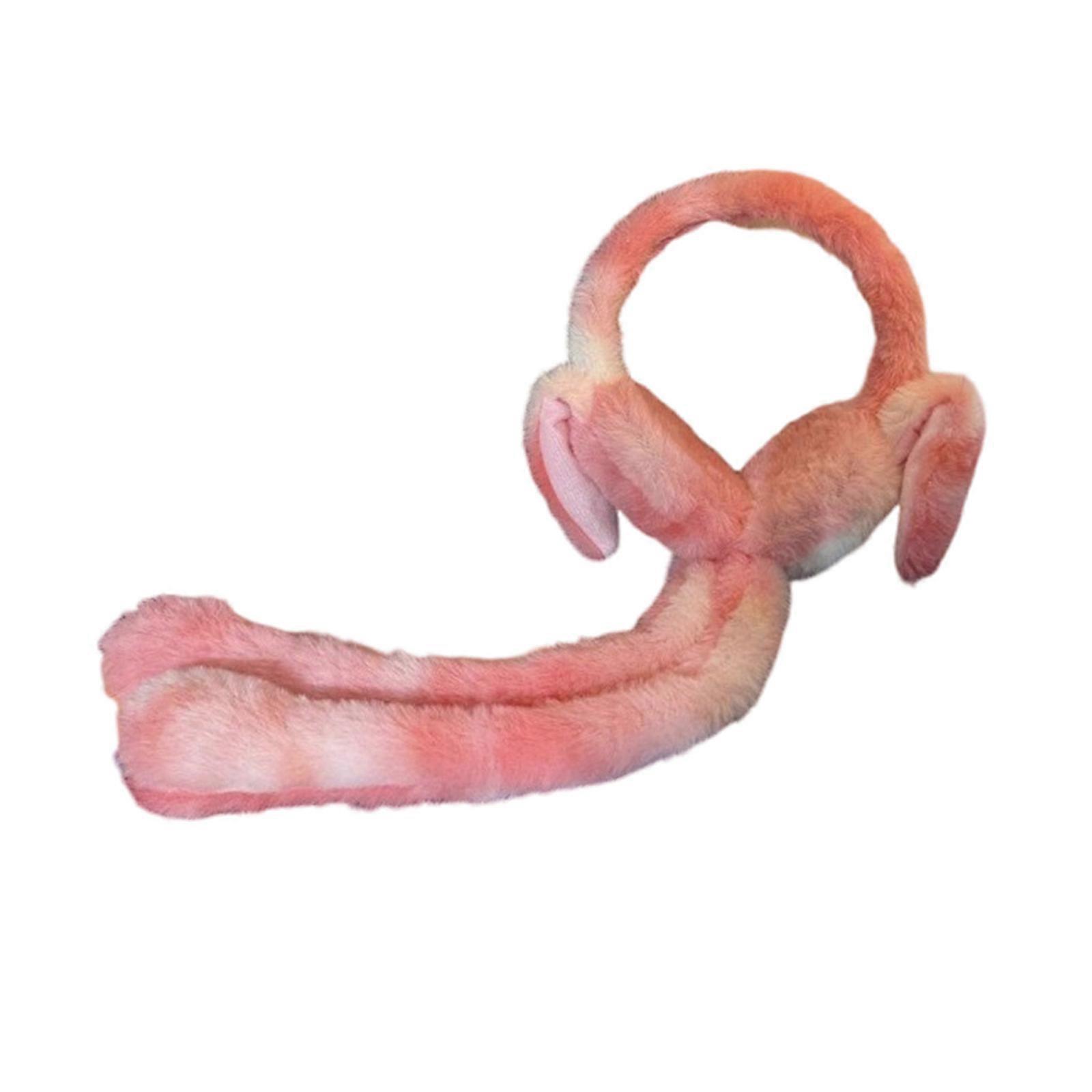 Compact Foldable Rabbit Ears Muffs Quick Adjustment Ear Warmer Easy Carry Space Saving Storage Solution Multicolor