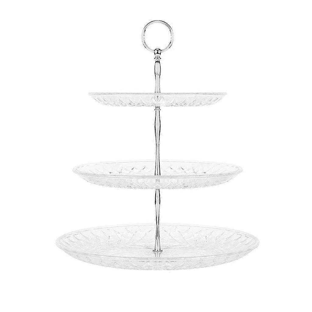 3 Tier Cake Stand Plastic Fruit and Cupcake Display Tray for Wedding Party Small Size