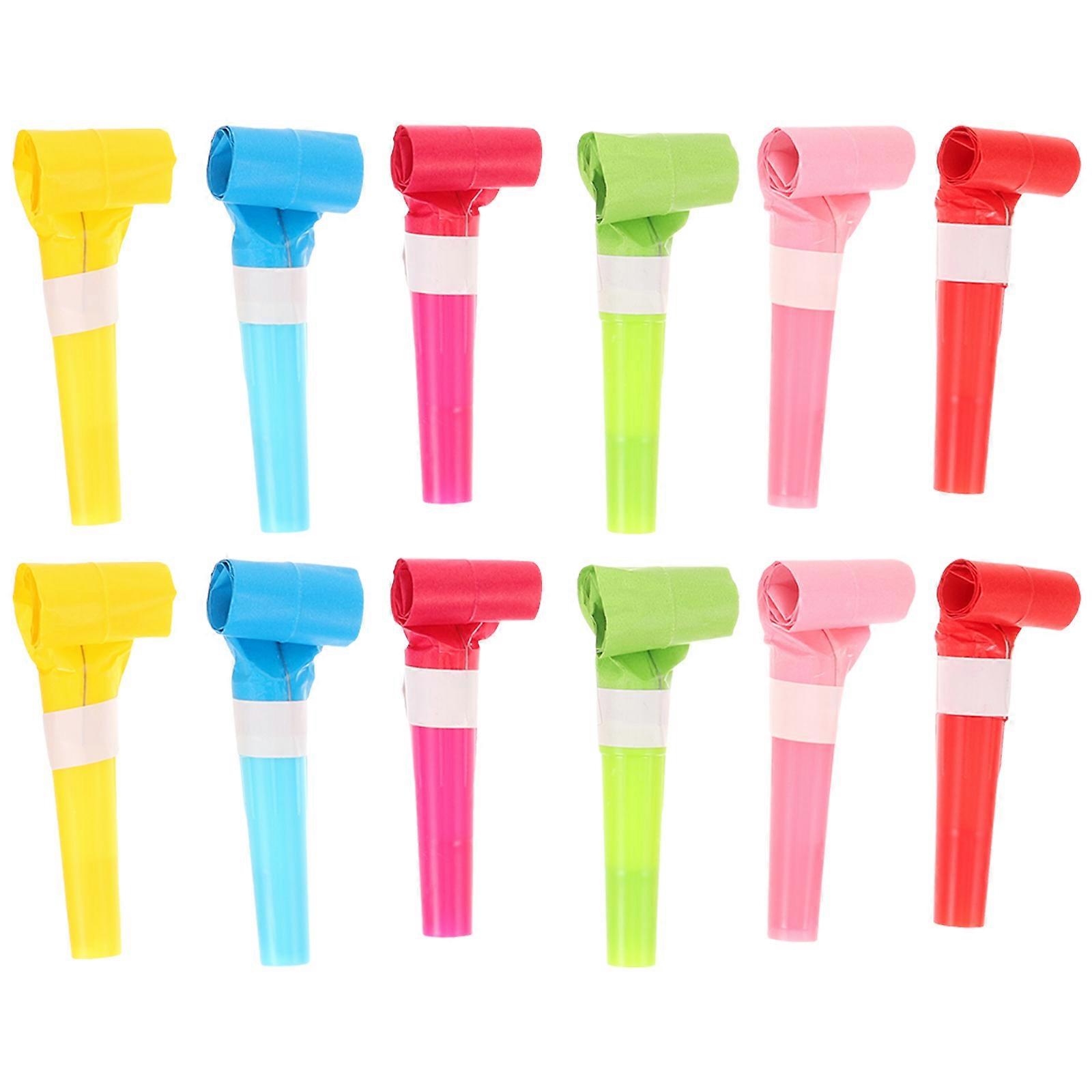 Party Whistles Solid Color Plastic Noise Makers for Cheering 60Pcs