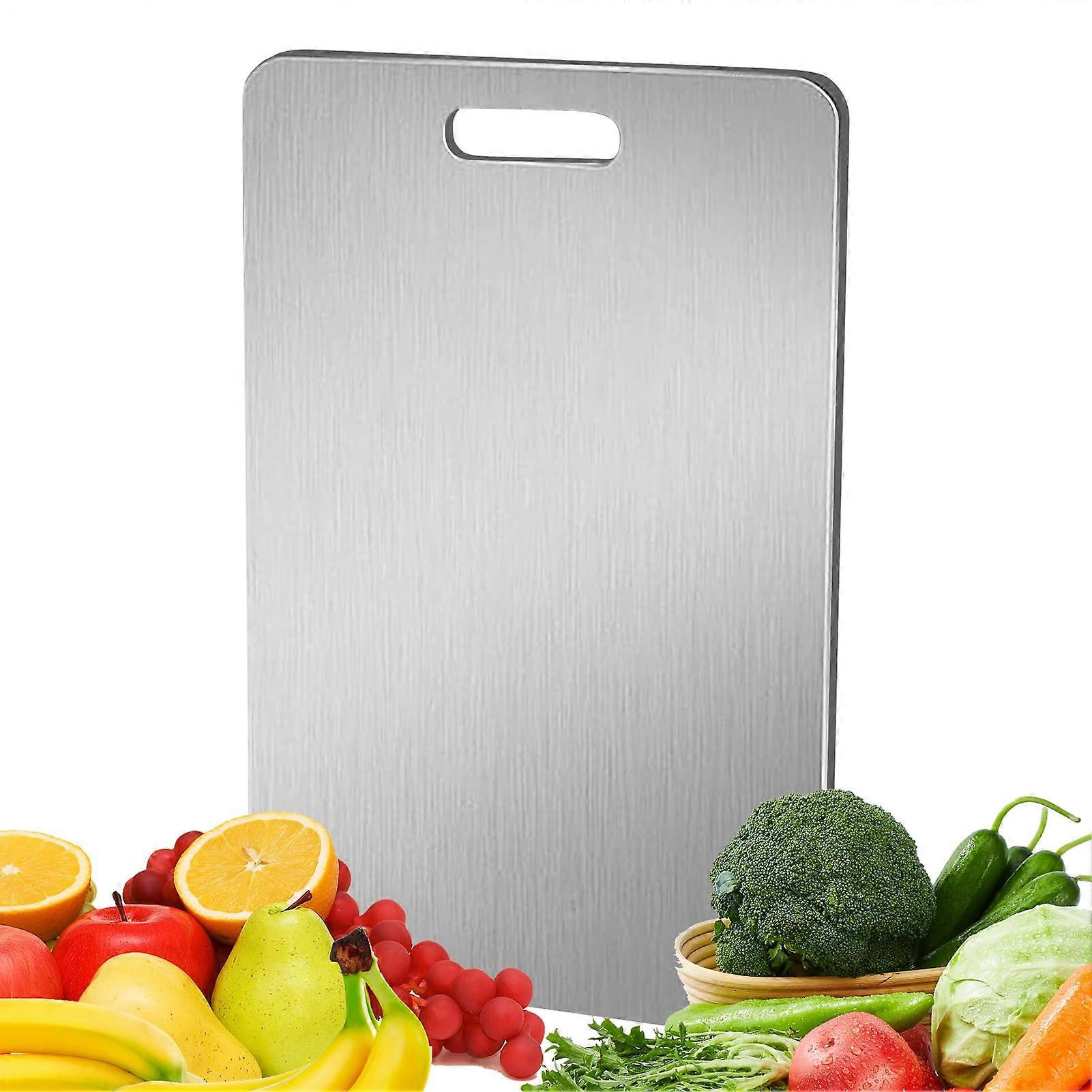 Titanium Cutting Board Double Sided Small Hangable Easy Clean for Kitchen Meat Vegetables 29x20cm