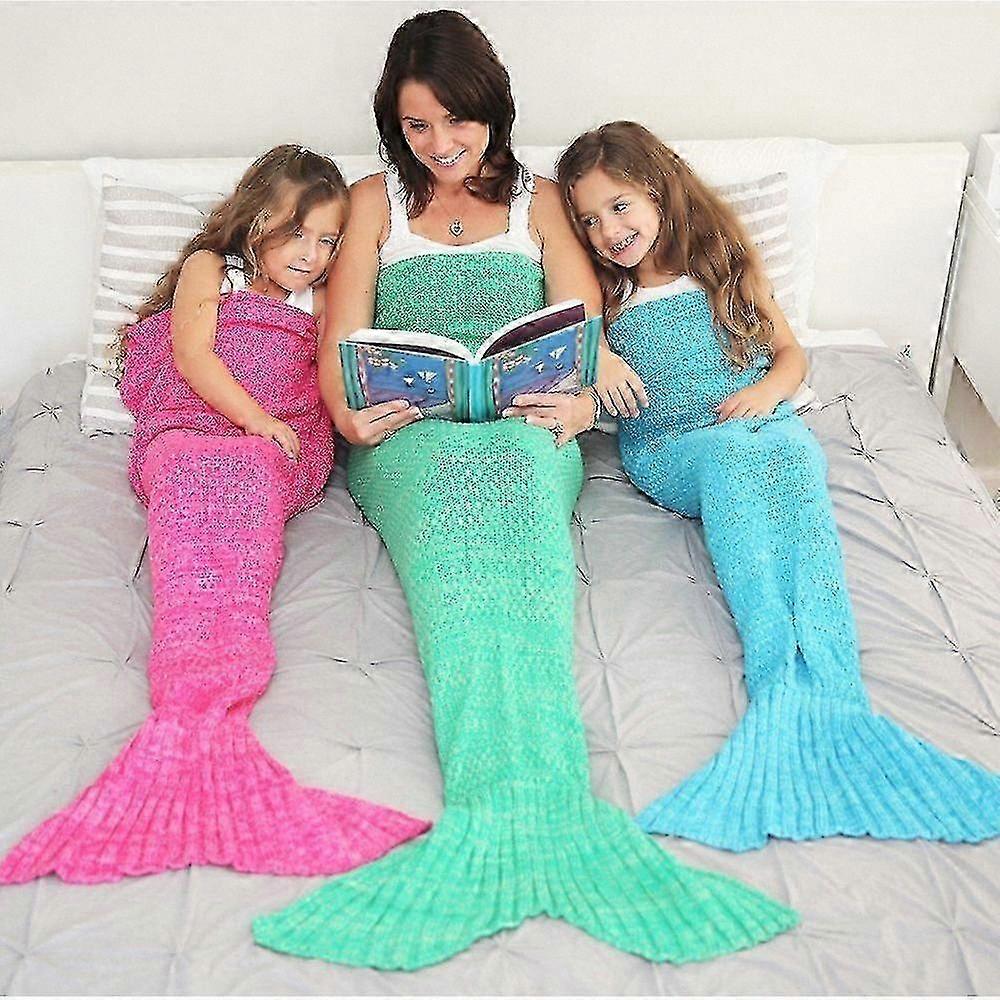 Mermaid Design Knitted Throw Blanket 2026