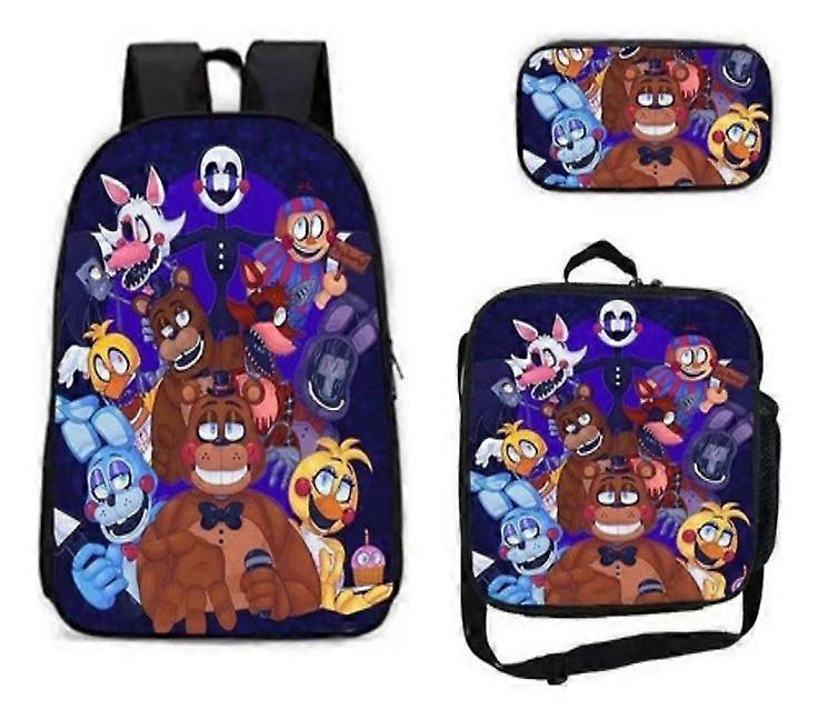 Five Nights Backpack, School Bag, Children's School Bag, Backpack, Men's Backpack, Laptop Backpack, Three-piece Backpack