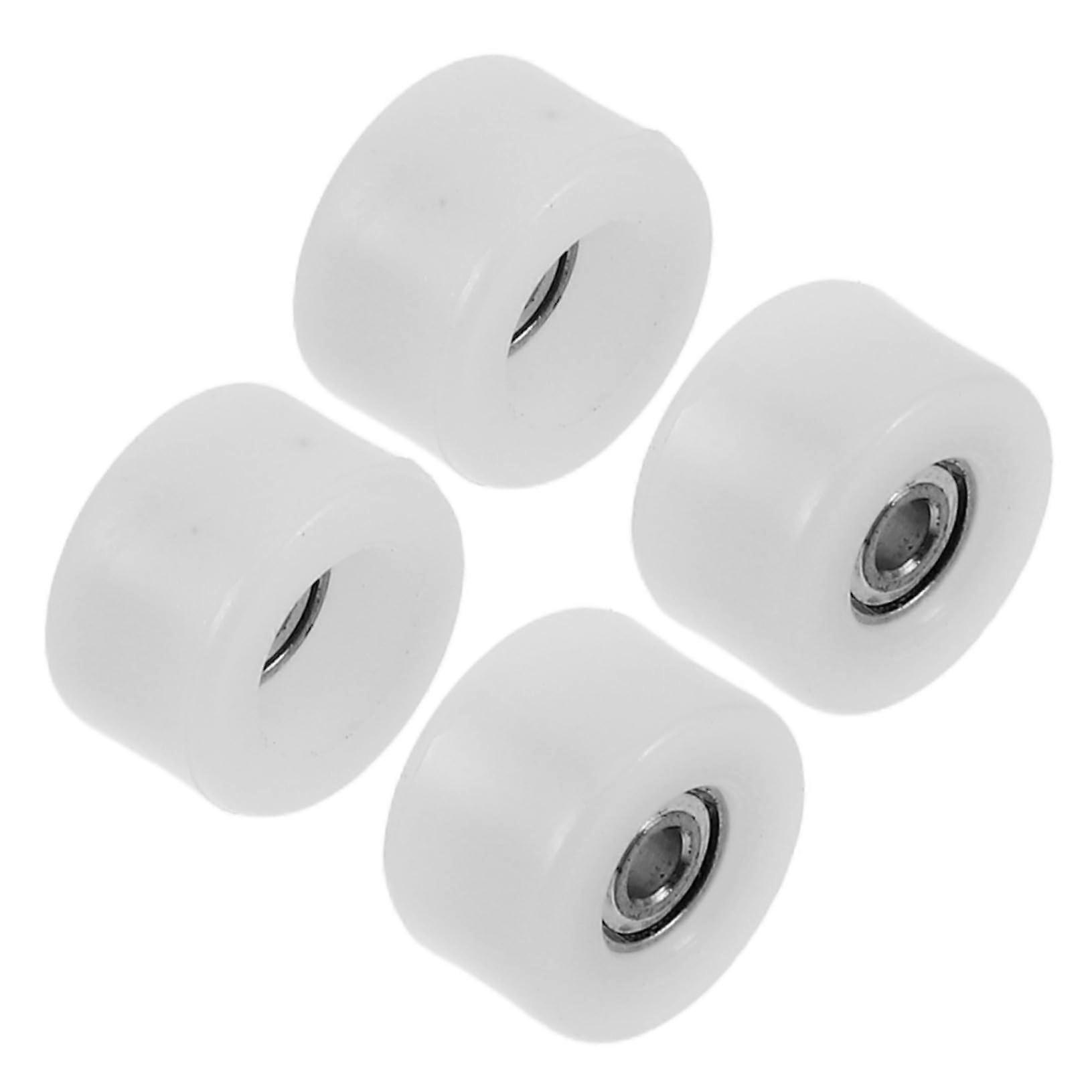 4pcs  Speed Fingerboard Wheels with Bearings for Smooth Rolling and Easy Replacement