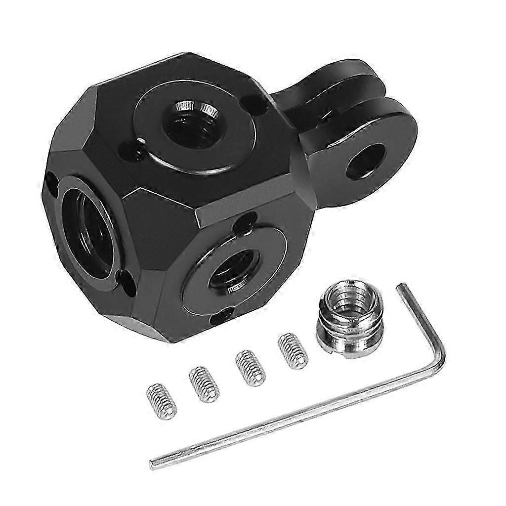 1/4" 3/8" Holes Mini MagicCube Tripod Mount Converter for DSLR Camera