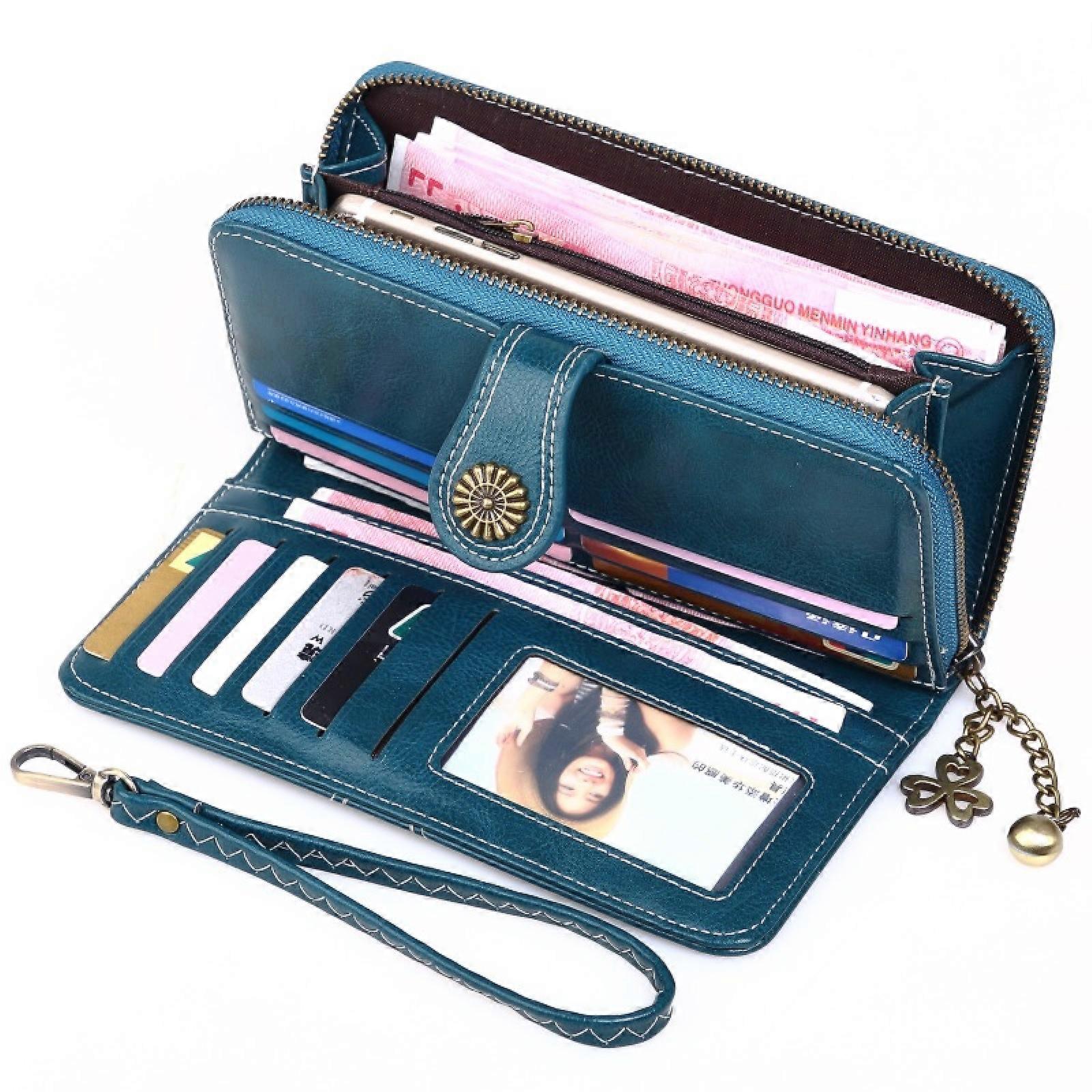 Men's wallet, large leather wallet.