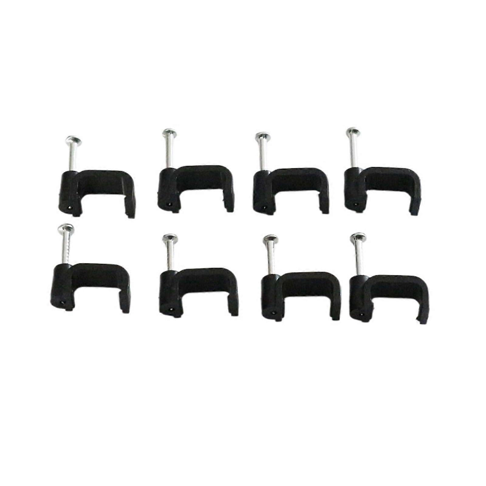 Cable Clips 100Pcs 9mm Flat Nail Type for Cable Organization with CorrosionResistant Nails