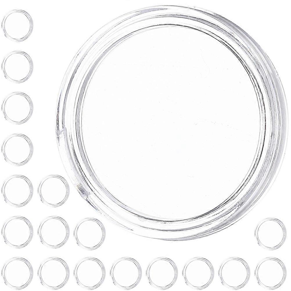 Coin Holder Transparent Coin Holder for Storage Use 50Pcs Plastic Boxes