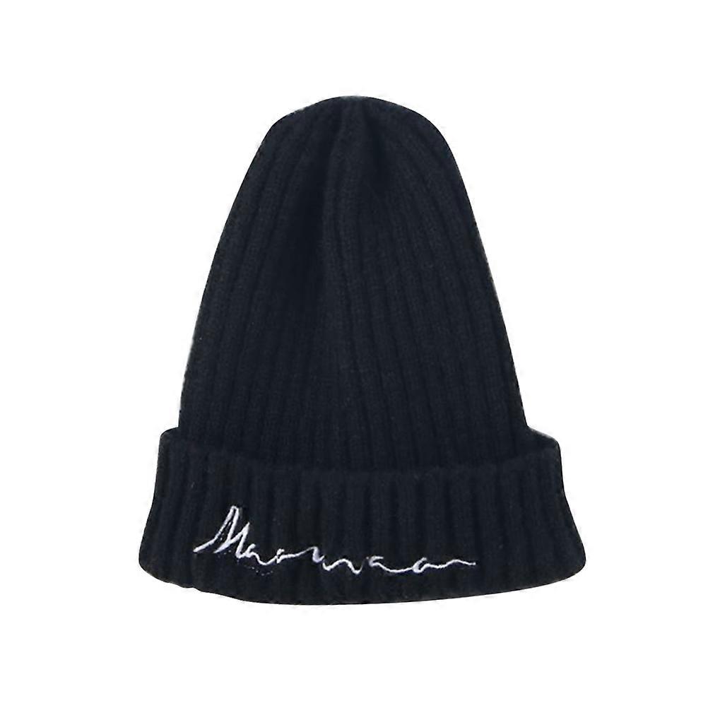 Warm Beanie Cap for Warm Keep Black Creative Woolen Kids Hat