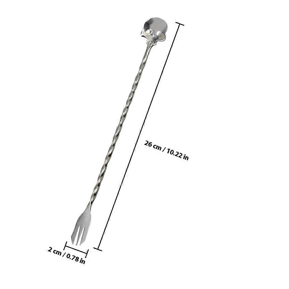 Coffee Stirrer Stainless Stirrer for Cocktail 1Set Silver Stir Spoon