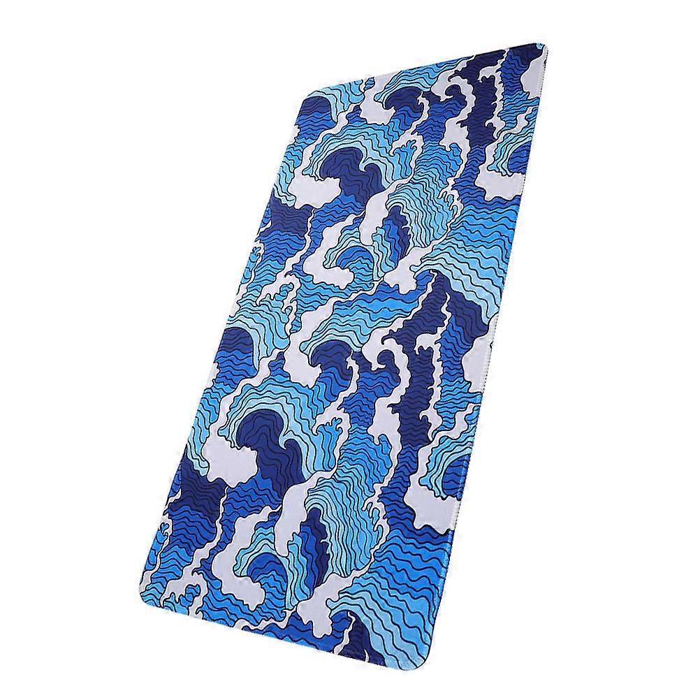 Blue Large Mouse Pad Desk Mat for Gaming 2Pcs Rubber Table Protector Pad