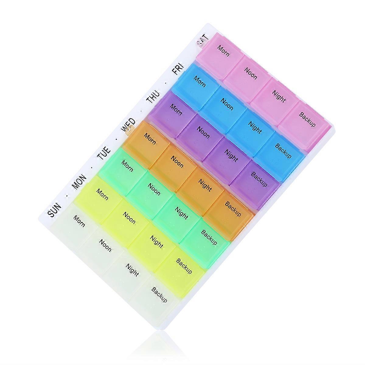 Tablet Storage Case Portable for Medicine with 28 Compartments