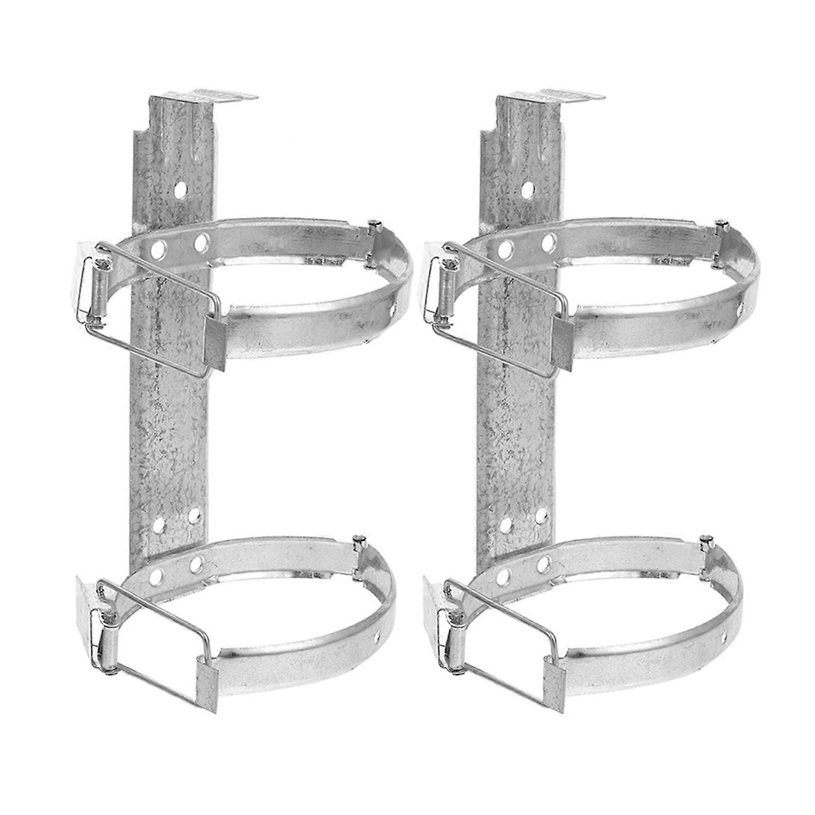 Fire Extinguisher Mount Iron Holder for Wall Use 2Pcs Heavy Duty Brackets