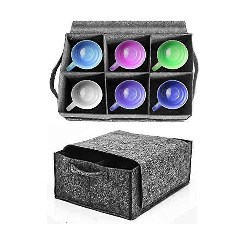 Felt Cup Holder Carrier for Drinking Glasses Tableware Storage