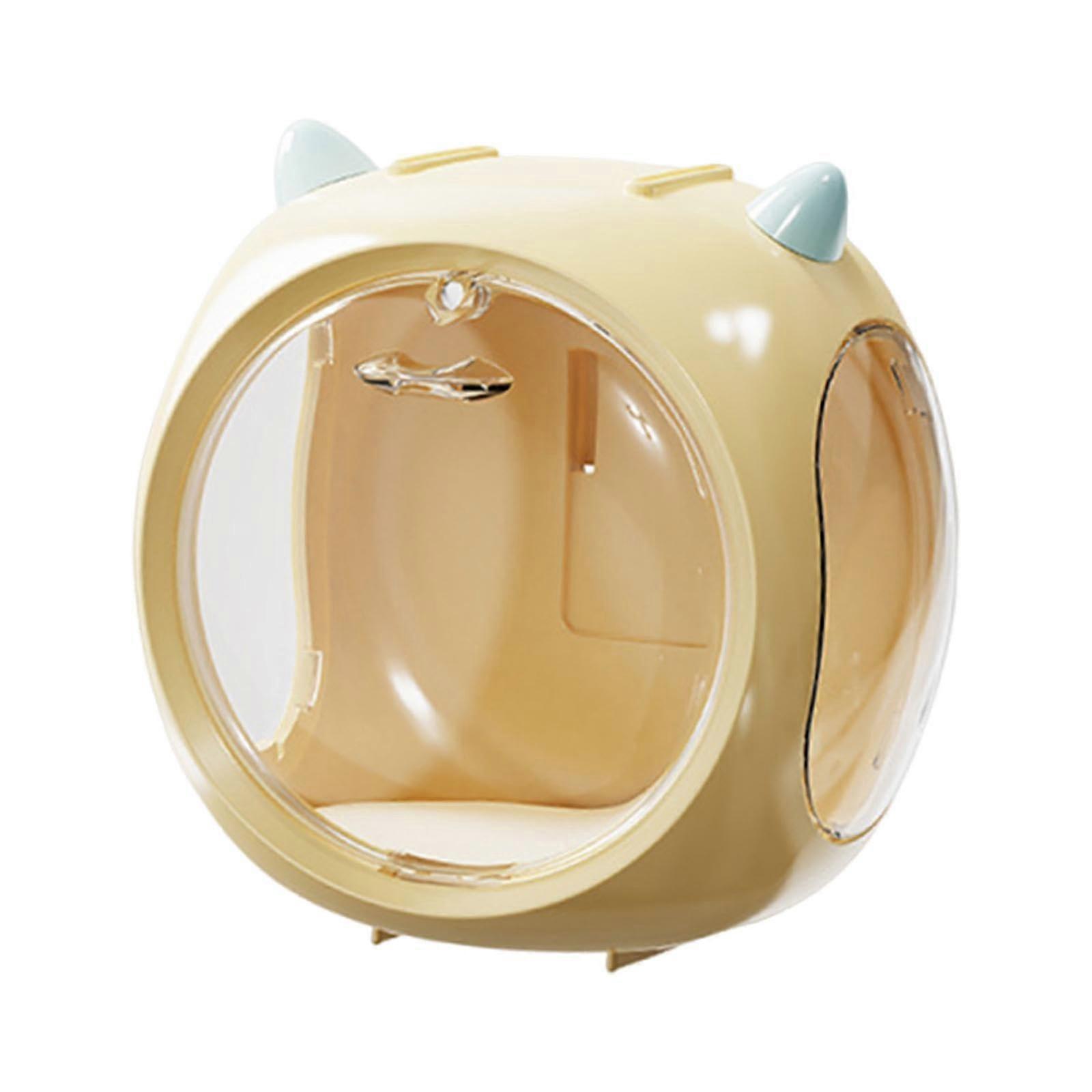 Clear Stackable Yellow Display Case for Figures with Dustproof Secure Closure for Collectibles