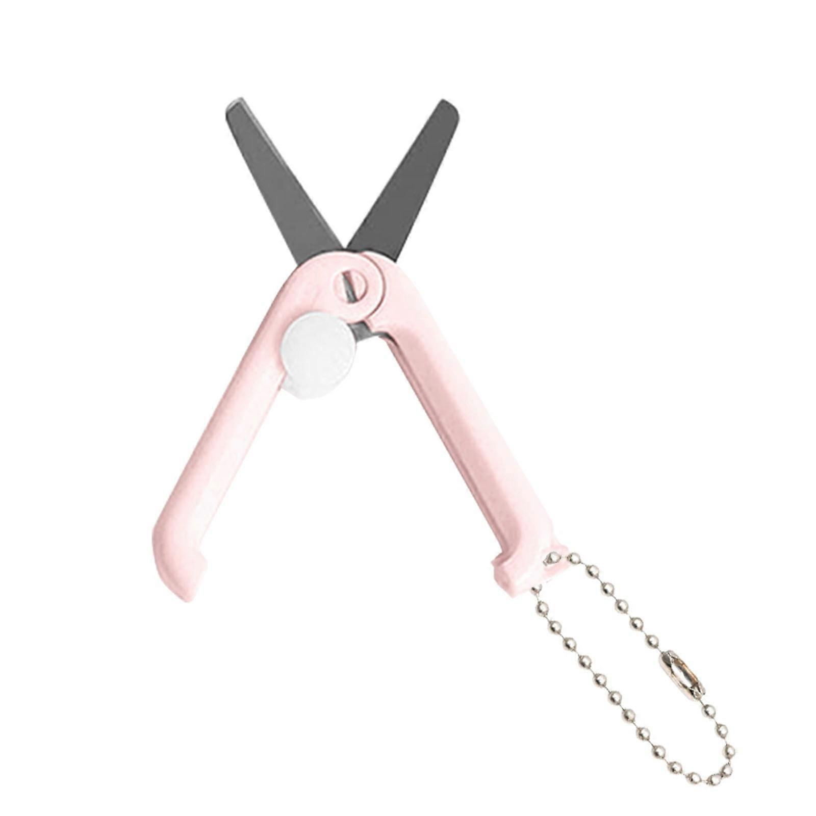Mini Folding Scissors, Morandi Portable Mini Scissors Creative Retractable Foldable Mini Scissors Transparent