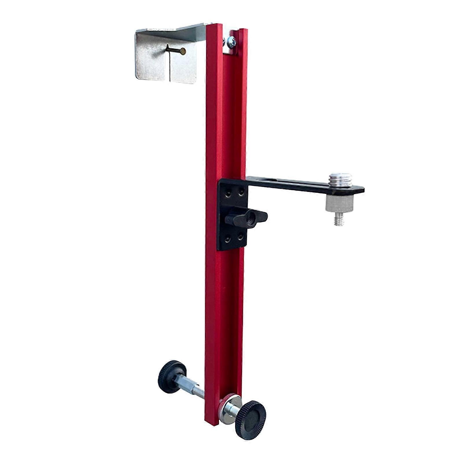 Level Holder Mount, Aluminum Alloy Wall Mount Level Stand Adjustable, Multifunctional Stable Triangular Structure Level Support for Wall Construction