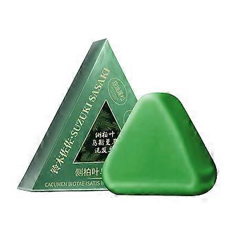 Nature Triangle Shampoo Bar, Nature Green Soap Shampoo, Usman Grass Shampoo Bar-yn