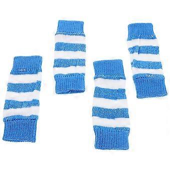 4 protectores de codo para perros, protectores de rodilla para patas delanteras y traseras, calentadores de piernas, calcetines protectores elásticos de punto transpirables, color azul.