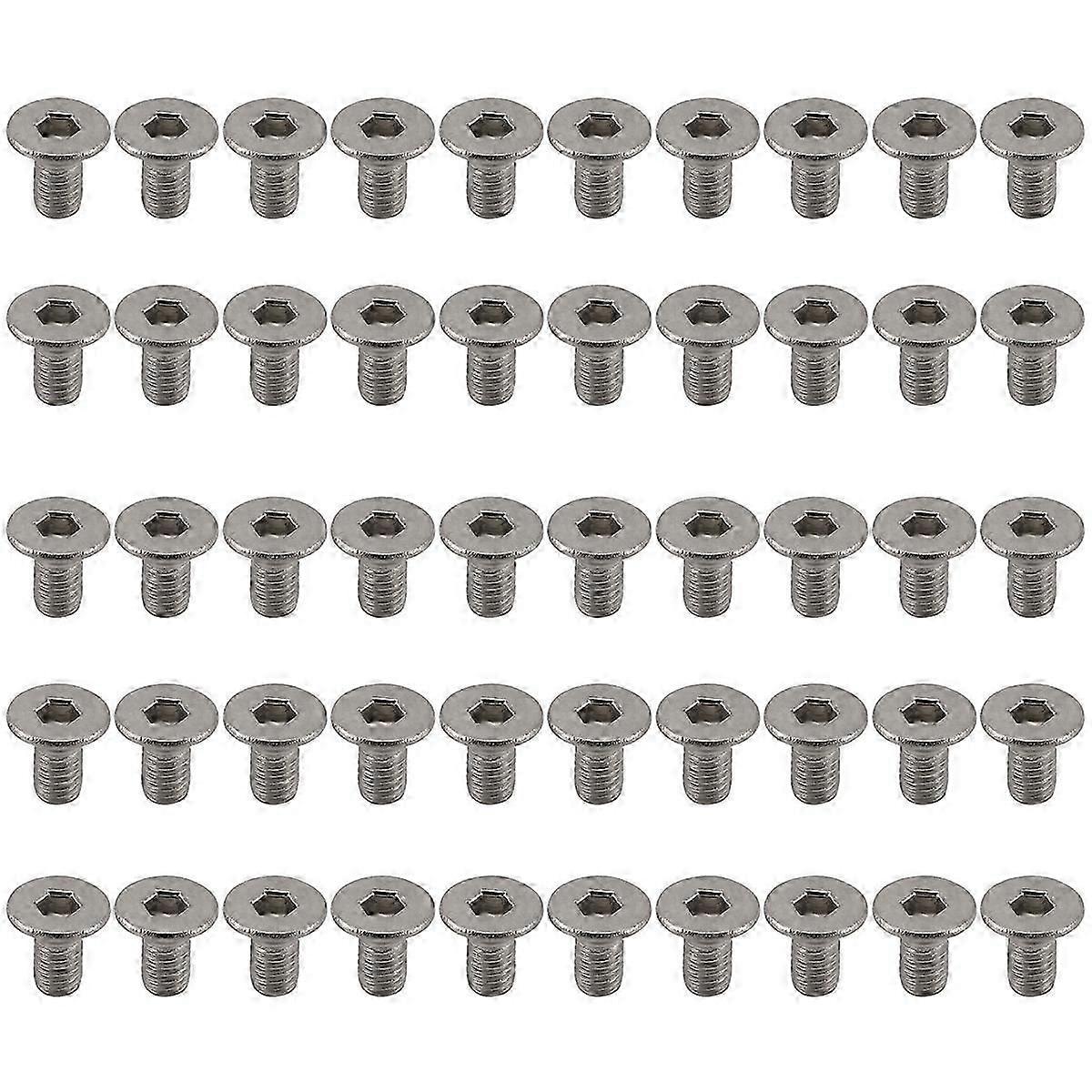 M3 x 6mm Hex Socket Countersunk Flat Head Screw Bolts 50pcs