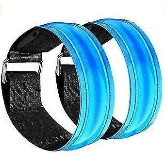 Lot de 2 bracelets lumineux réfléchissants LED rechargeables par USB pour enfants