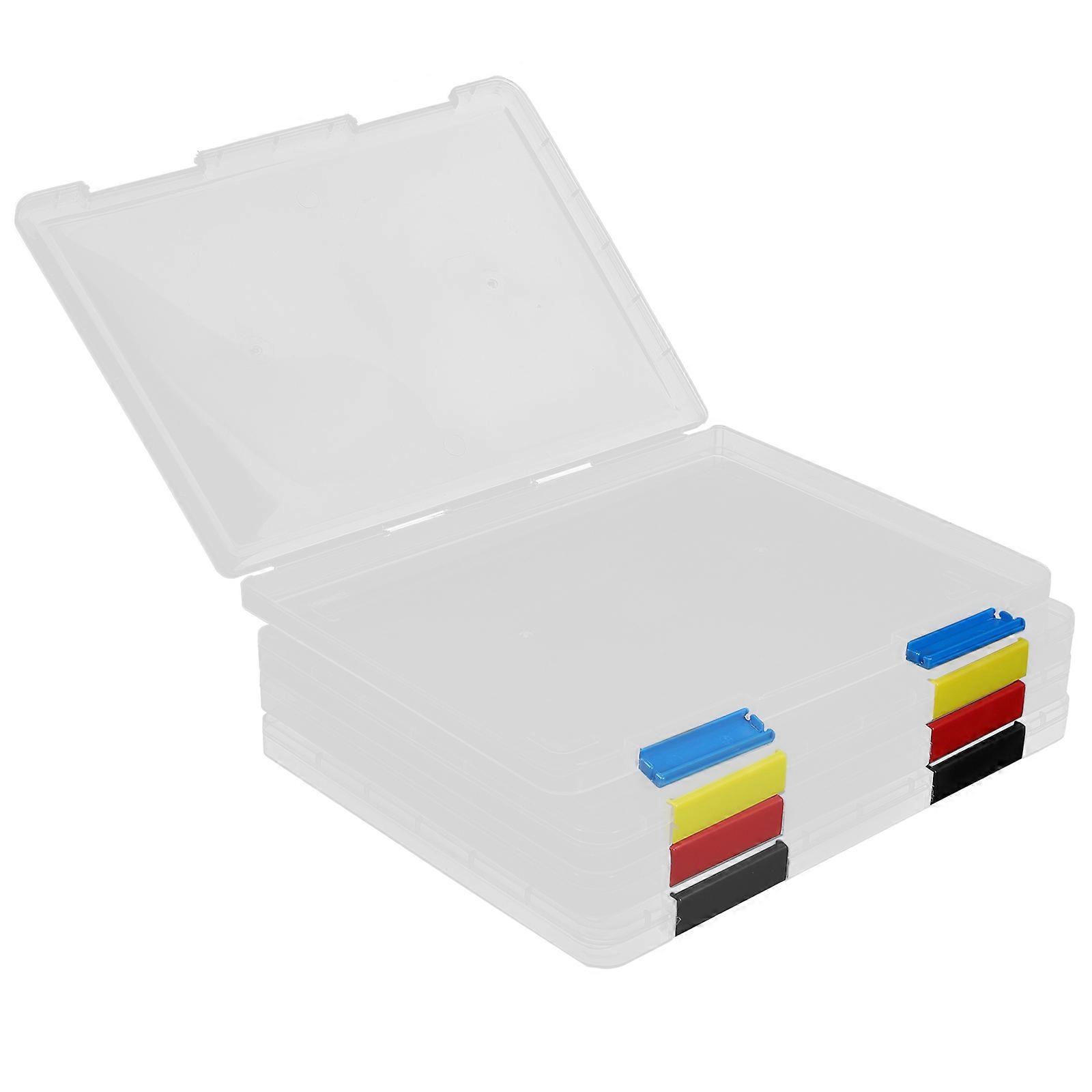 Transparent Document Box Moisture-Proof Travel Multi-Functional Storage 4Pcs