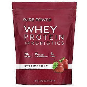 Dr. Mercola, Pure Power, Whey Protein + Probiotics, Strawberry, 1 lb 15 oz  (880 g)