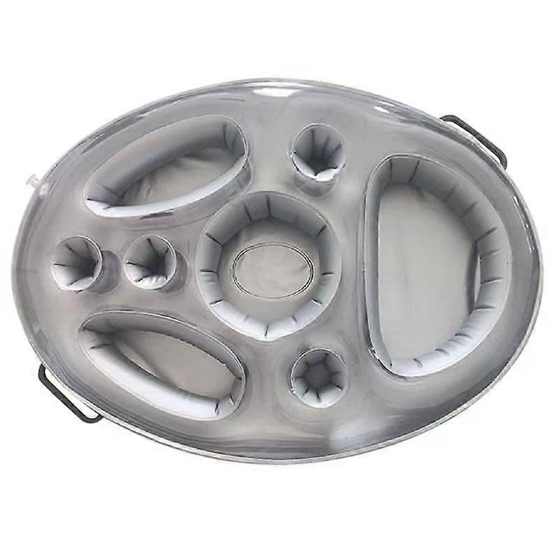 PVC Inflatable Floating Drink Holder Tray, Multi-Purpose Pool Serving Bar with Cup Holders