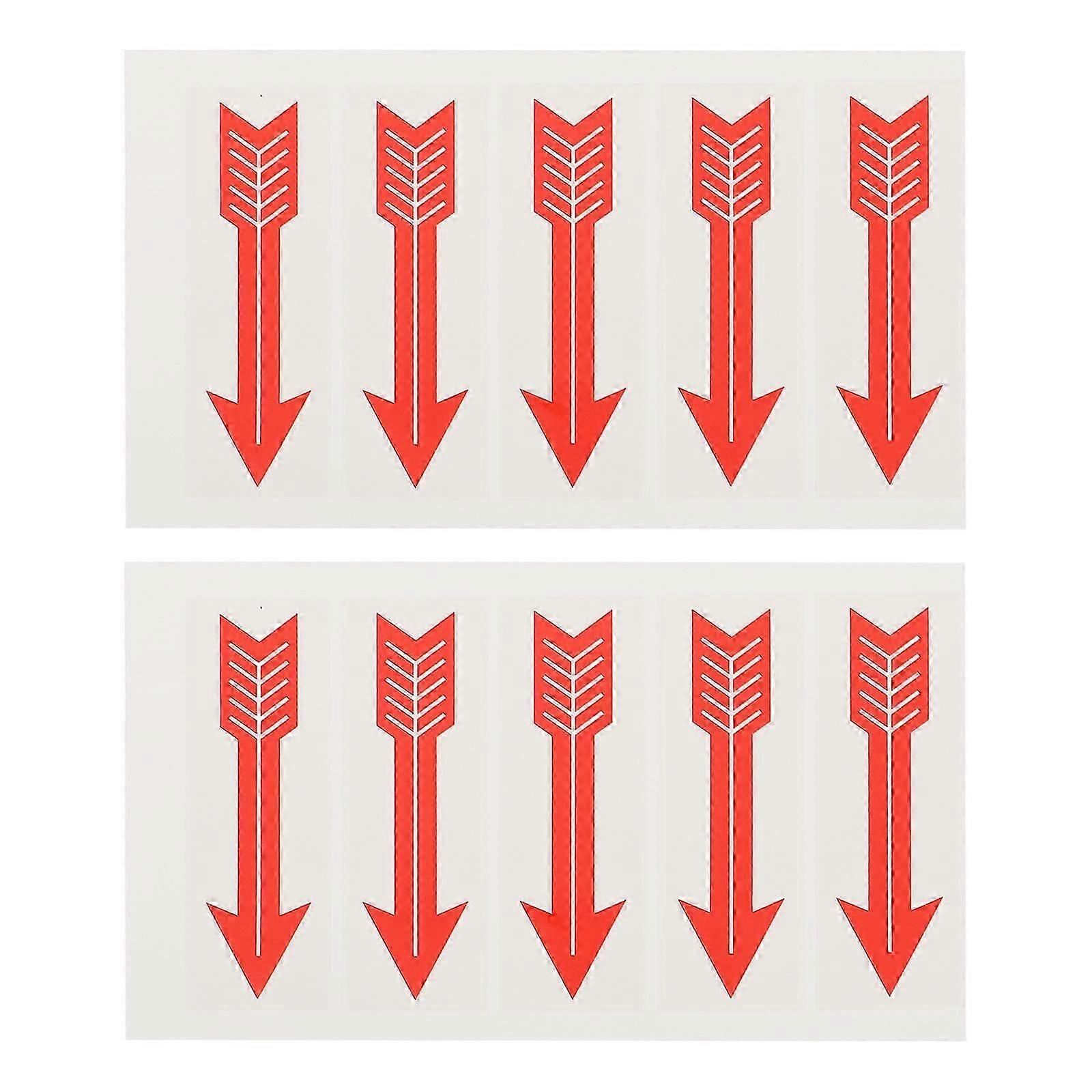 Arrow Caution Sticker Durable Arrow Indicating Direction Decals for Warning 10Pcs