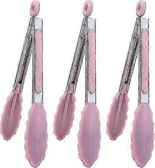 7 Inch Mini Silicone Clips 3-Pack - Pink