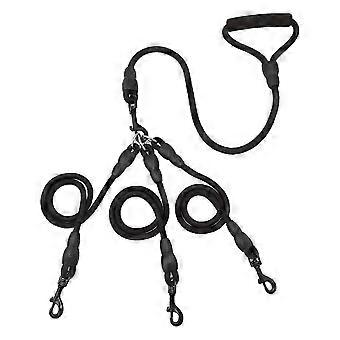 3 Way Dog Leash No Tangle,Detachable 360 Swivel Device,Multiple Dog Leash with Padded Handle,for Walking and Training Three Dog Leash