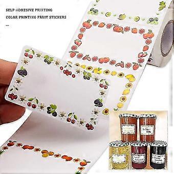 1 Roll/250 Pieces Food Labels Self Adhesive Jam Jar Labels 5x3cm Container Labels