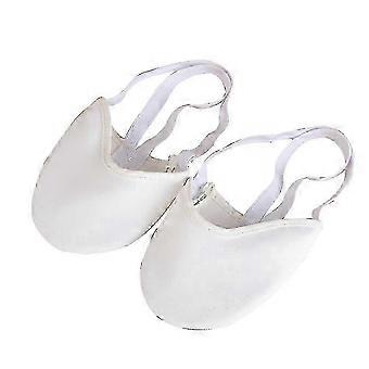 Non-slip Half Sole Dance Slippers for Adults Ballet Practice Rhythmic Gymnastics White 1 Pair