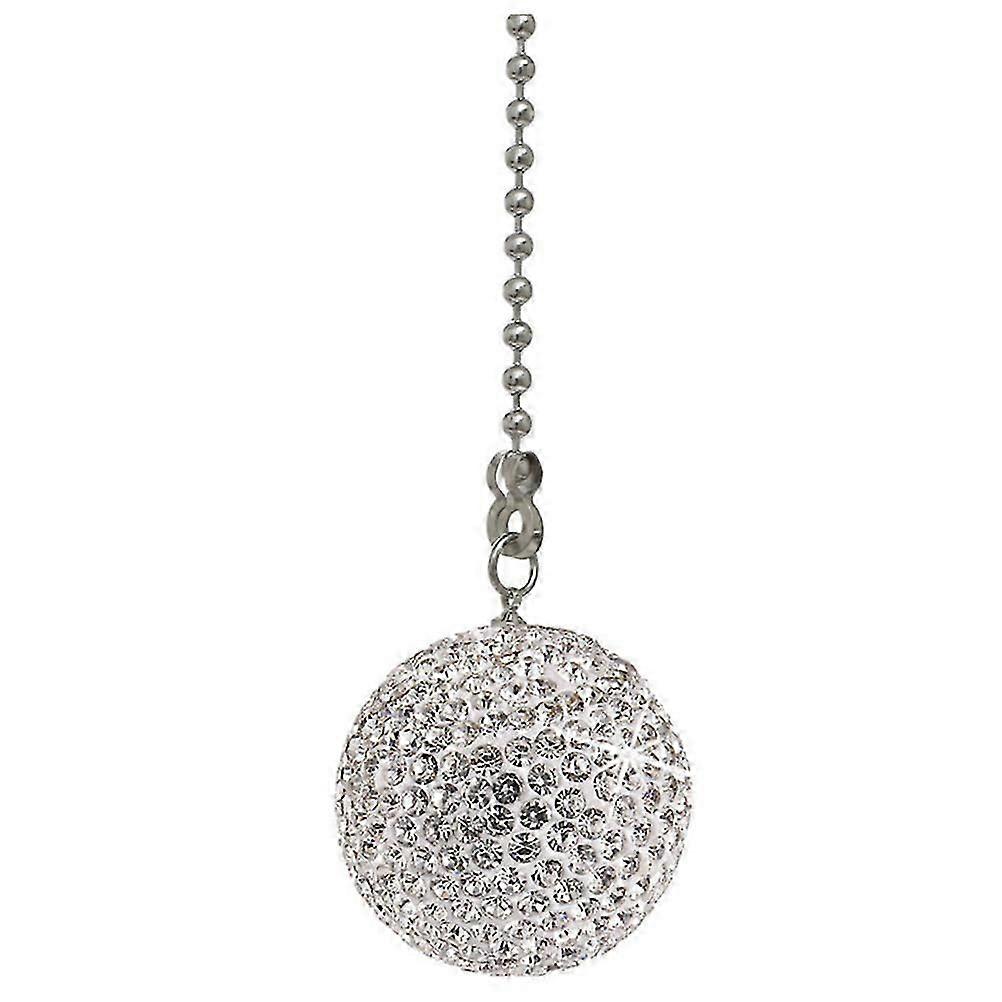 Rhinestone Beaded Ball Ceiling Fan Pull Chain Switch, 1 Set - Stainless Steel Crystal Pull Cord for Ceiling Fans, Lamps, Home Decoration