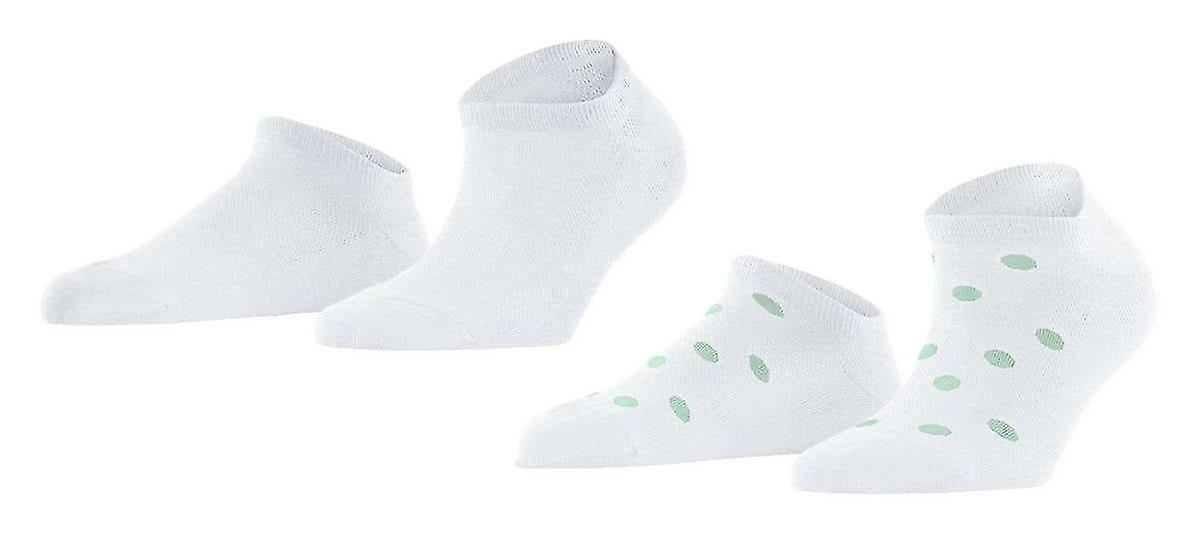 Esprit Mesh Dot 2 Pack Sneaker Socks - Raw White