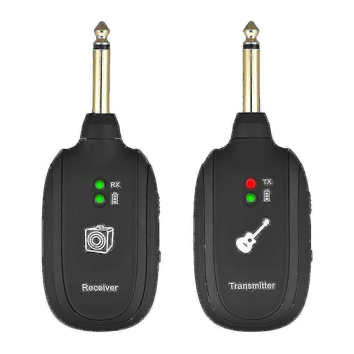 Trådlös gitarr systemtrådlös gitarrsändare mottagare 4 kanaler