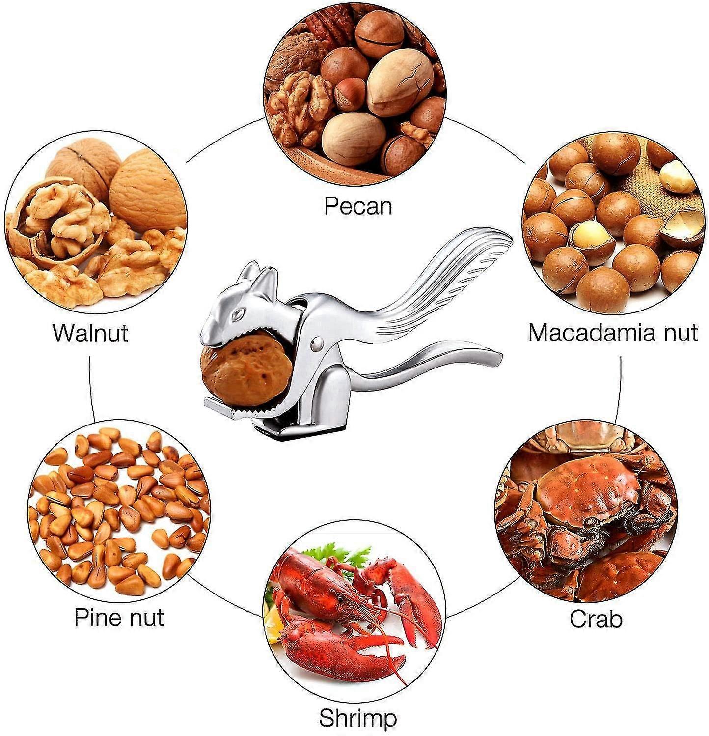 Squirrel Shaped Nutcracker, Nutcracker Walnuts, Zinc Die-cast