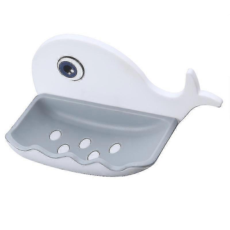 Bathroom Wall-mounted Non-perforated Whale-shaped Soap Dish