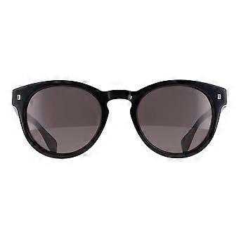 Ted Baker Sunglasses TB1752 Dax 001 Gloss Solid Black on Tortoise Green