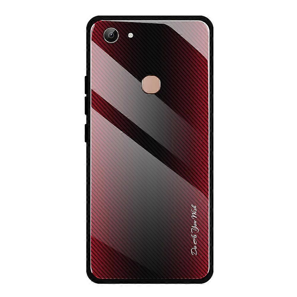 Texture Gradient Glass Protective Case For Vivo Y83