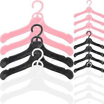 Plastic Mini Hangers Doll Clothes Holders for Storage 60Pcs