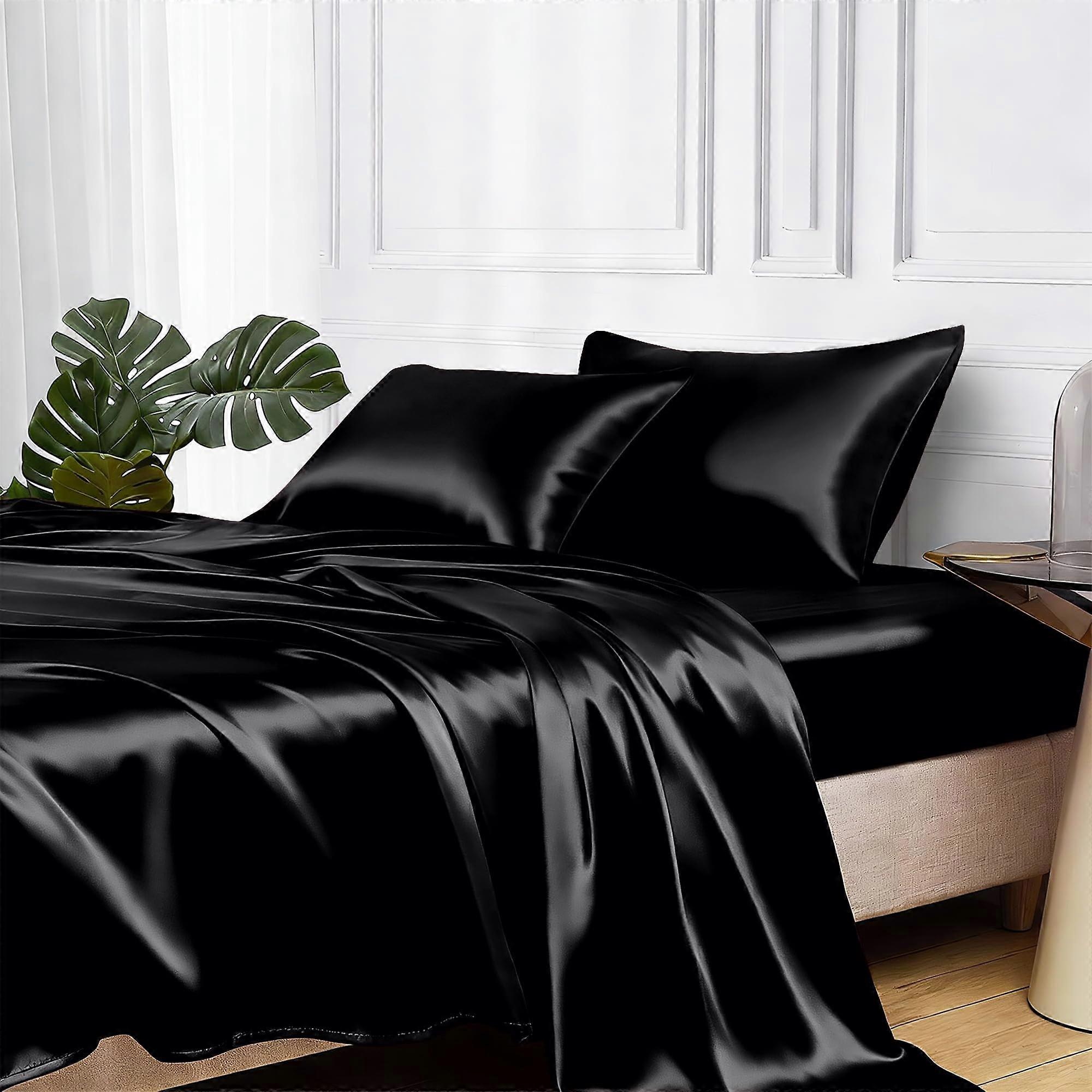 King Size Sheet Set Space Grey 3 Piece Soft Bedding Set for King Bed