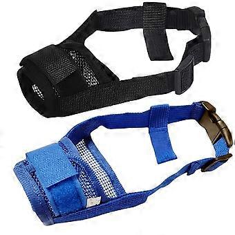 2-Pack Dog Muzzles, Breathable Mesh Anti-Chewing Anti-Barking, Adjustable Fit for Multi-Dog Households Daily Replacement