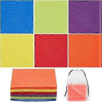30Pcs Square Carpet Markers Set Colorful Square Carpet Markers Multipurpose Carpet Stickers with 6 Color Early making kit