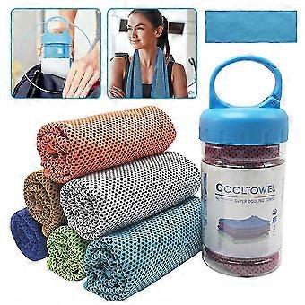 Ice Cooling Towel for Neck Instant Chill Cloth with Case Reusable for Gym Running Yoga Outdoor Sports ZT