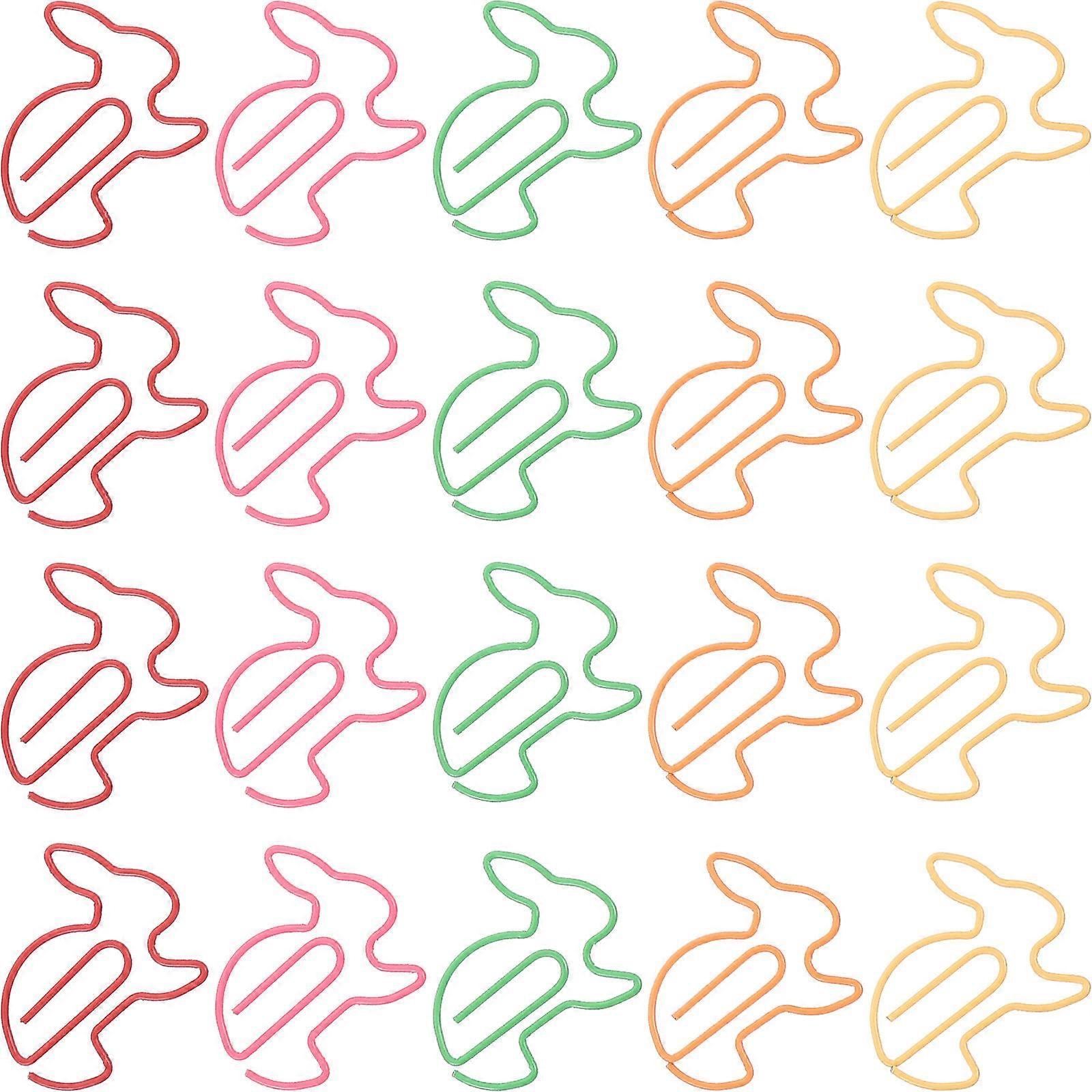 Creative Metal Rabbit Paper Clips for Office Notes 20Pcs Clips